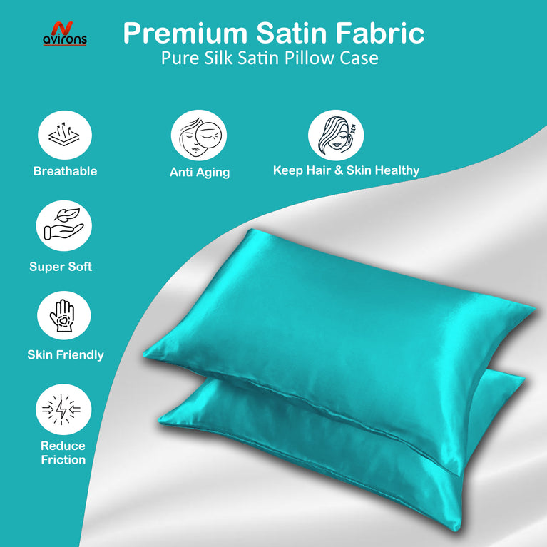 Luxury Satin Silk Pillowcase – Cooling, Anti-Wrinkle, Hypoallergenic Pillow Cover for Hair & Skin Protection 18x28 inch Pillow cover