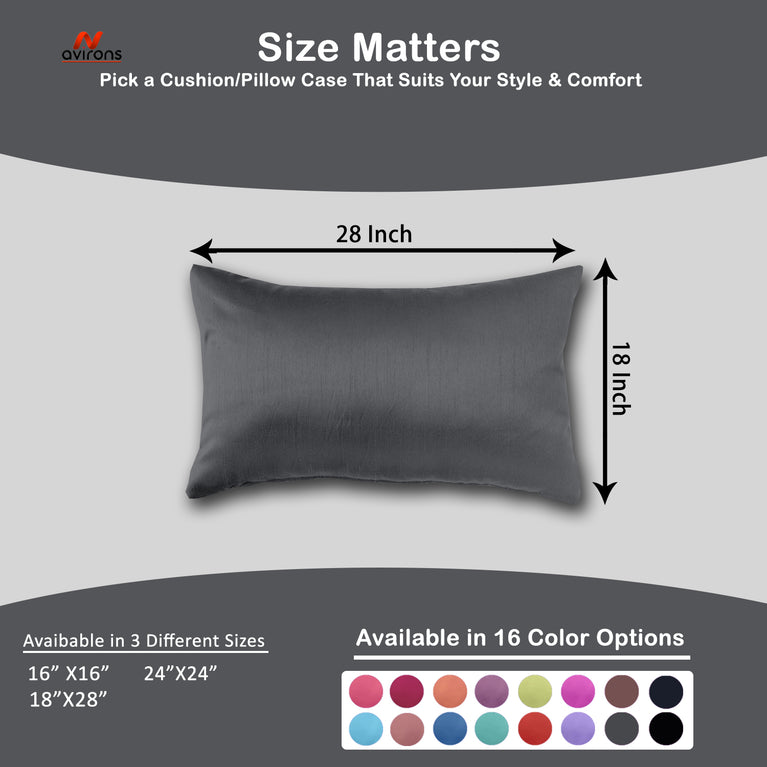 Silky Soft Satin Pillow Cover – Cooling, Hypoallergenic Pillowcase for Hair & Skin Health-18x28 inch