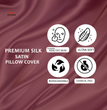 Luxury Satin Silk Pillow Cover 18x28 Inches – Protects Hair & Skin, Wrinkle-Resistant & Cooling Pillowcase