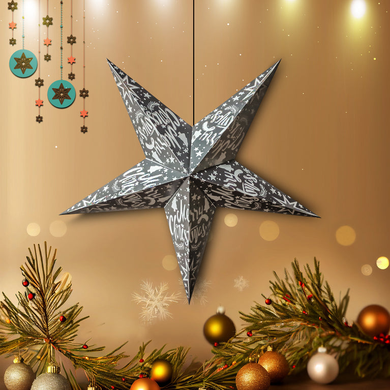 Premium Paper Star Lantern for Xmas – Lightweight Paper Star for Christmas, New Year Parties & Festive Decor