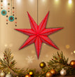 Luxury Xmas Paper Star Lampshade – Lightweight Hanging Star for Xmas, Weddings, New Year Decor & Festive Decor