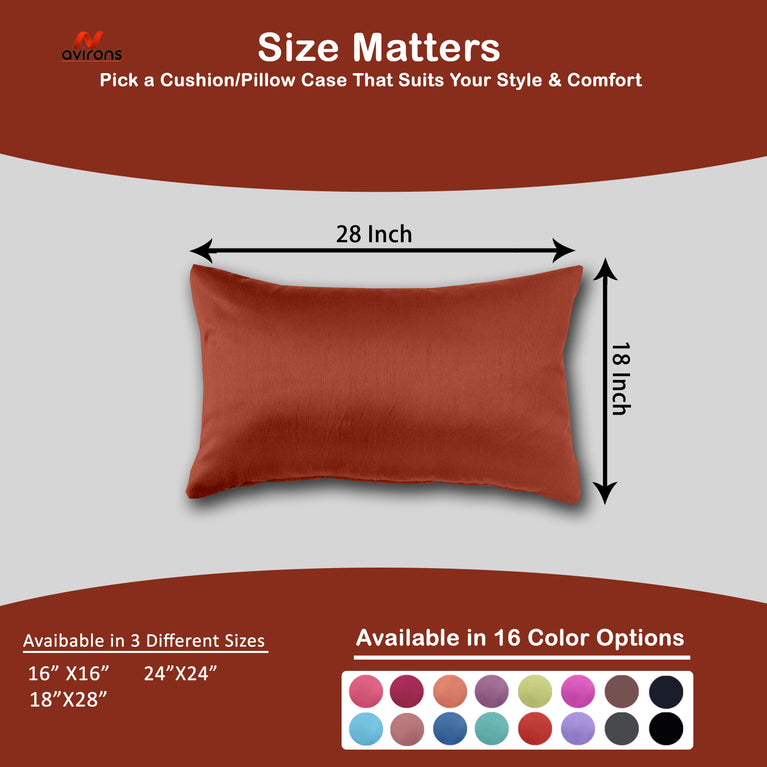 Smooth Satin Silk Pillowcase 18x28 Inches – Anti-Wrinkle & Anti-Frizz Pillow Cover for Hair & Skin Care, Hypoallergenic