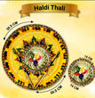 Elegant Haldi Wedding Thali – Decorative Handcrafted Plate with Bowls for Haldi Rituals & Celebration Decor 12 Inch