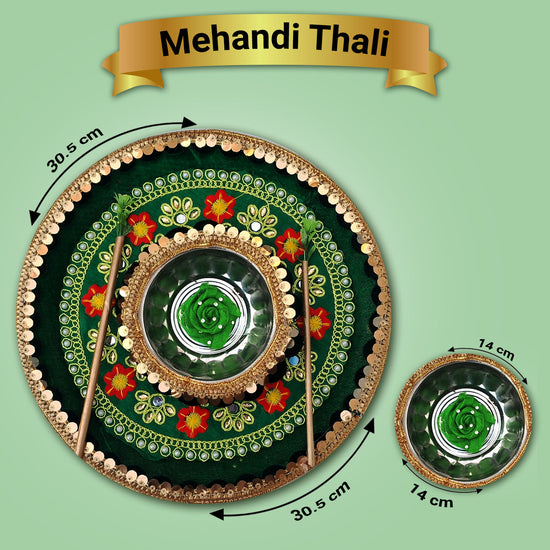 Traditional Indian Thali Set, Haldi Ceremony Platter, Bridal Ceremony Thali Set, Haldi & Mehendi Thali Set, Indian Ritual Thali Set, Wedding Function Thali Combo, Cultural Wedding Thali Set, Multi-Purpose Wedding Thali Set, Mehendi and Haldi Thali Set, Haldi Ritual Plate, Mehendi Haldi Combo Set, Haldi and Mehendi Decor Set, Haldi Mehendi Thali with Bowls