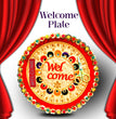 Decorative Plate for wedding,welcome platter,Wedding entry thali for groom, Ribbon Cutting Ceremony Thali, Welcome Thali, Ribbon Cutting Kit, Grand Opening Thali