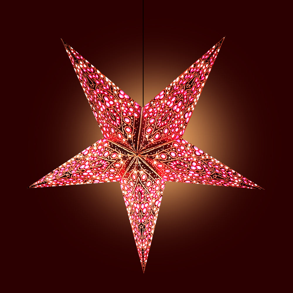 Luxury Hanging Star Paper Lantern – Eco-Friendly, Lightweight, Easy to Assemble for Holiday & Festive Home Decor