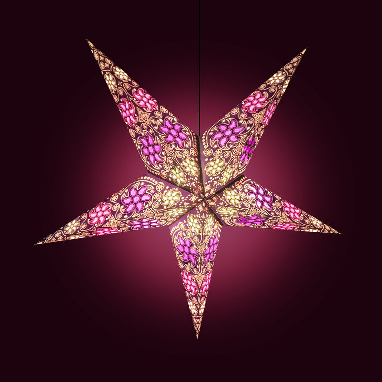 Christmas Paper Star Lantern – Elegant Hanging Star for New Year & Holiday Parties, Lightweight, Foldable Design, Reusable & Easy to Assemble