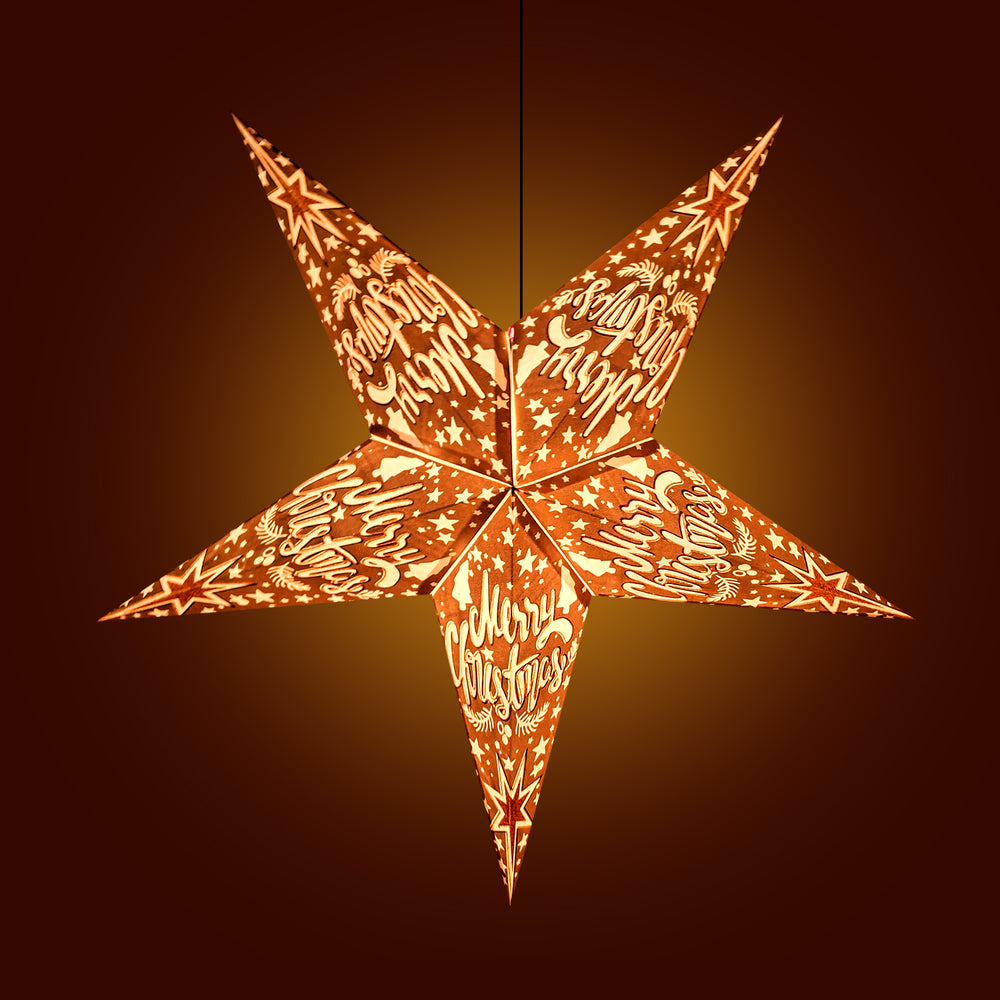 Elegant Paper Star Lantern – Lightweight Hanging Star for Xmas, New Year Celebrations & Festive Decor