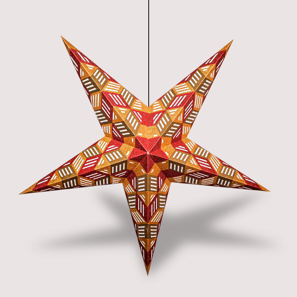 Eco-Friendly Hanging Paper Star Lantern – Premium Paper Star for Xmas, Festive Home & Party Decorations