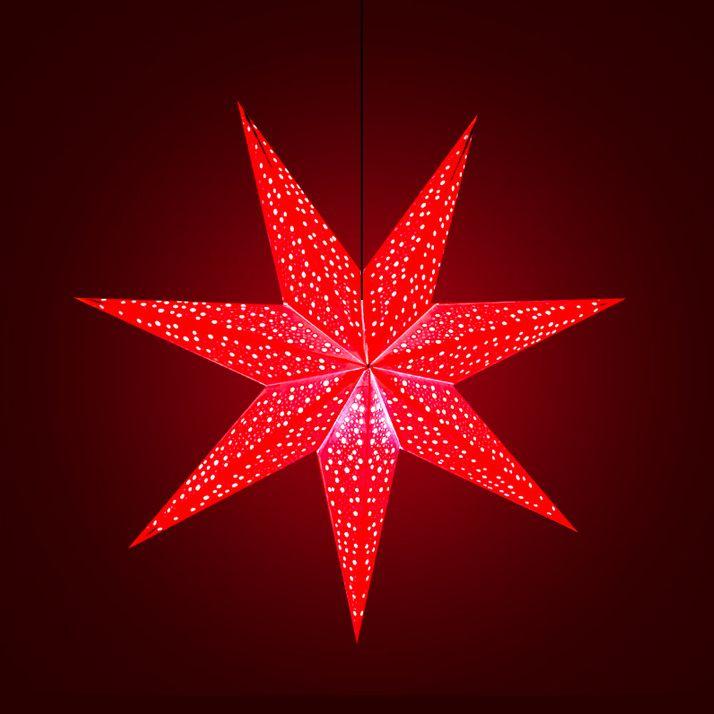 Luxury Xmas Paper Star Lampshade – Lightweight Hanging Star for Xmas, Weddings, New Year Decor & Festive Decor