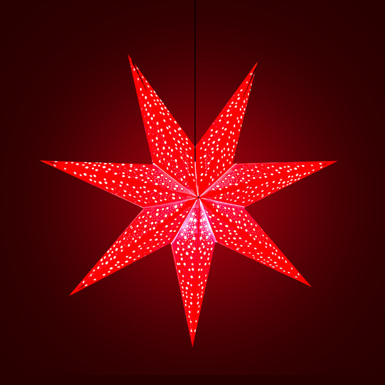 Luxury Xmas Paper Star Lampshade – Lightweight Hanging Star for Xmas, Weddings, New Year Decor & Festive Decor