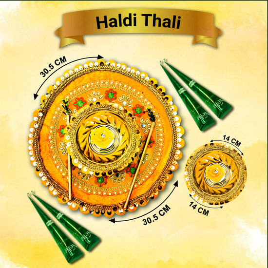 Handmade Haldi Thali,Wedding Ritual Haldi Plate,Bridal Haldi Thali,Haldi Function Platter,Haldi Ceremony Decor,Wedding Haldi Plate with Bowls,Elegant Haldi Wedding Thali,Cultural Haldi Thali for Wedding,Authentic Haldi Ceremony Thali,Haldi Plate for Puja,Wedding Haldi Thali Decor,Vibrant Haldi Function Plate,Handcrafted Haldi Thali,Haldi Ceremony Wedding Plate,Wedding Decor Haldi Platter,Precious Haldi Ritual 