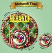 mehndi plate decoration, personalized mehndi thali, mehndi thali ideas, unique mehndi thali, decorative mehndi platter, vintage mehndi thali, handmade mehndi platter, mehndi ceremony thali