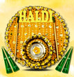 Hand crafted Haldi Thali,Decorative Haldi Thali,Wedding Ceremony Thali,Haldi Ceremony Platter,Traditional Haldi Thali,Handmade Thali for Wedding,Shaadi Decor Thal,12-inch Haldi Thali