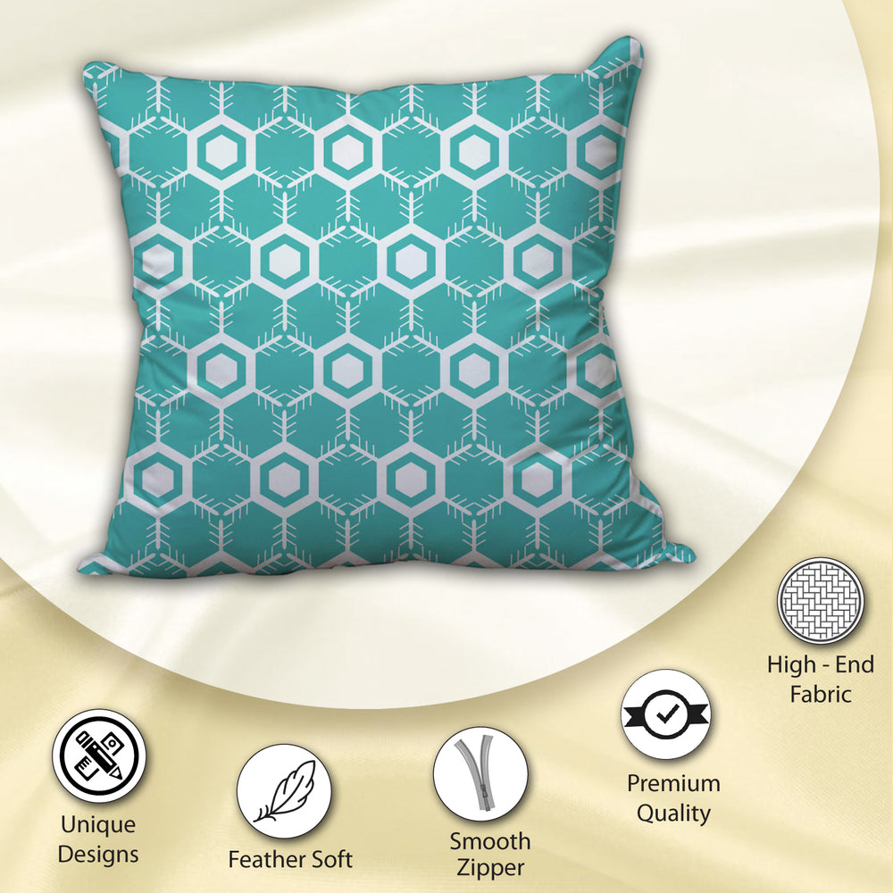 Classic Decorative Cushion Cover in Satin Fabric with Zipper - 16x16inch