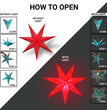 Luxury Paper Star Lantern for Christmas– Reusable Hanging Star for New Year and Festive Decor