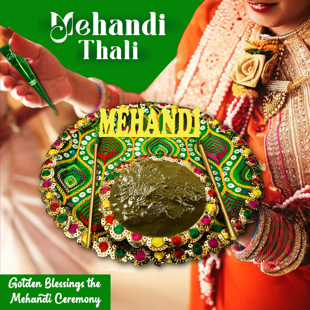 mehndi thali for wedding, traditional mehndi thali, mehndi platter for bride, mehndi thali decoration, custom mehndi thali, colorful mehndi thali,luxury mehndi thali, wedding mehndi thali, mehndi thali with flowers, artistic mehndi thali, mehndi plate decoration, personalized mehndi thali